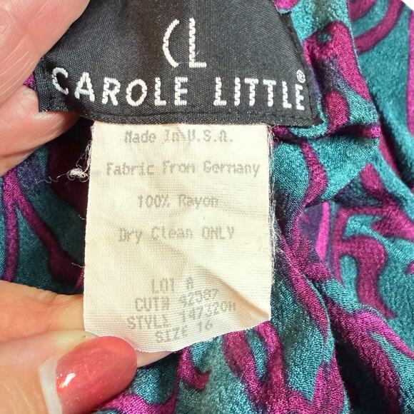 VTG 80s 90s CAROLE LITTLE BOHO ROBE STYLE BLAZER TOPPER SZ 16 RETRO COTTAGE CORE - Picture 5 of 5